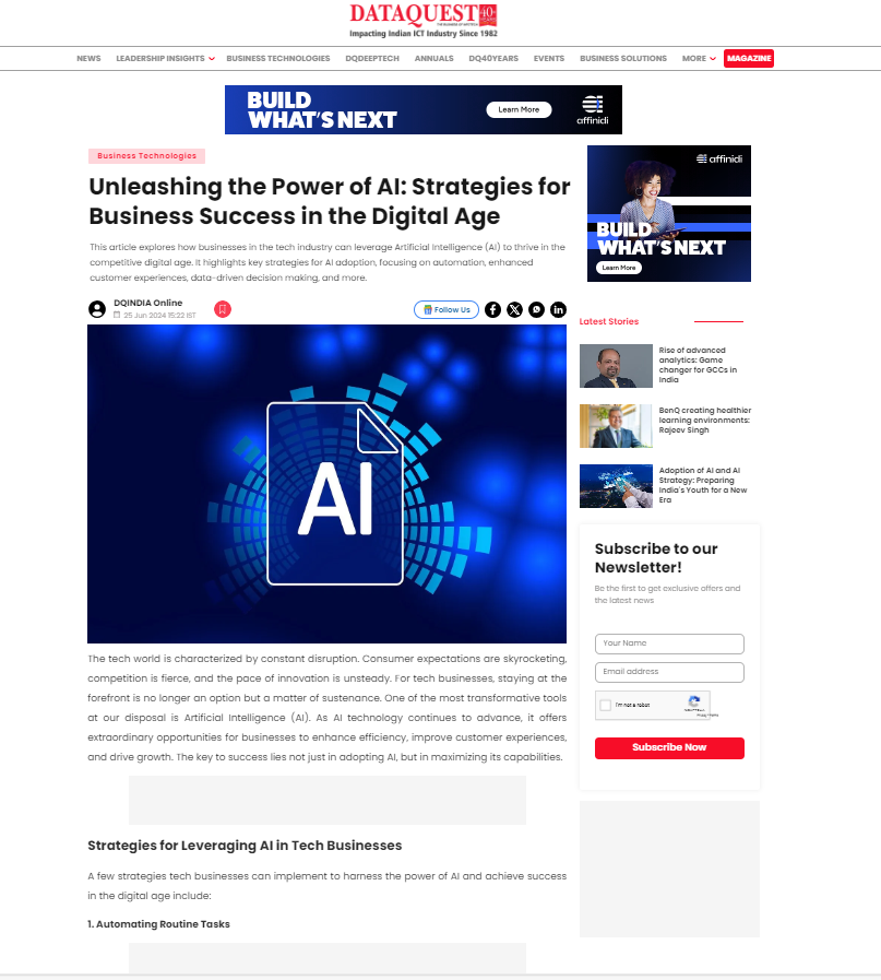 Unleashing the Power of AI: Strategies for Business Success in the Digital Age