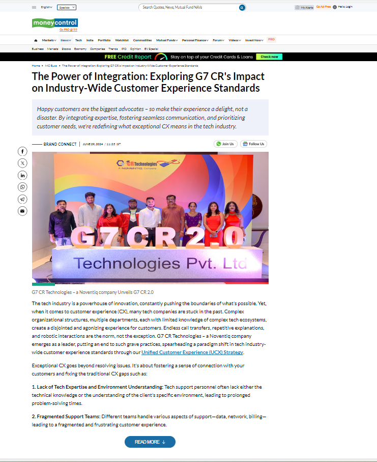 The Power of Integration: Exploring G7 CR’s Impact on Industry-Wide Customer Experience Standards